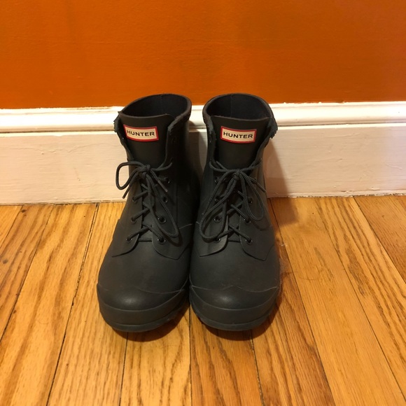 short lace up rain boots